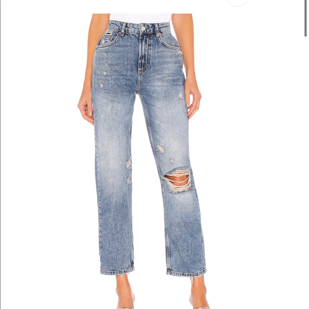 Free People Dakota Straight Leg Jean Indigo - Picture 2 of 14